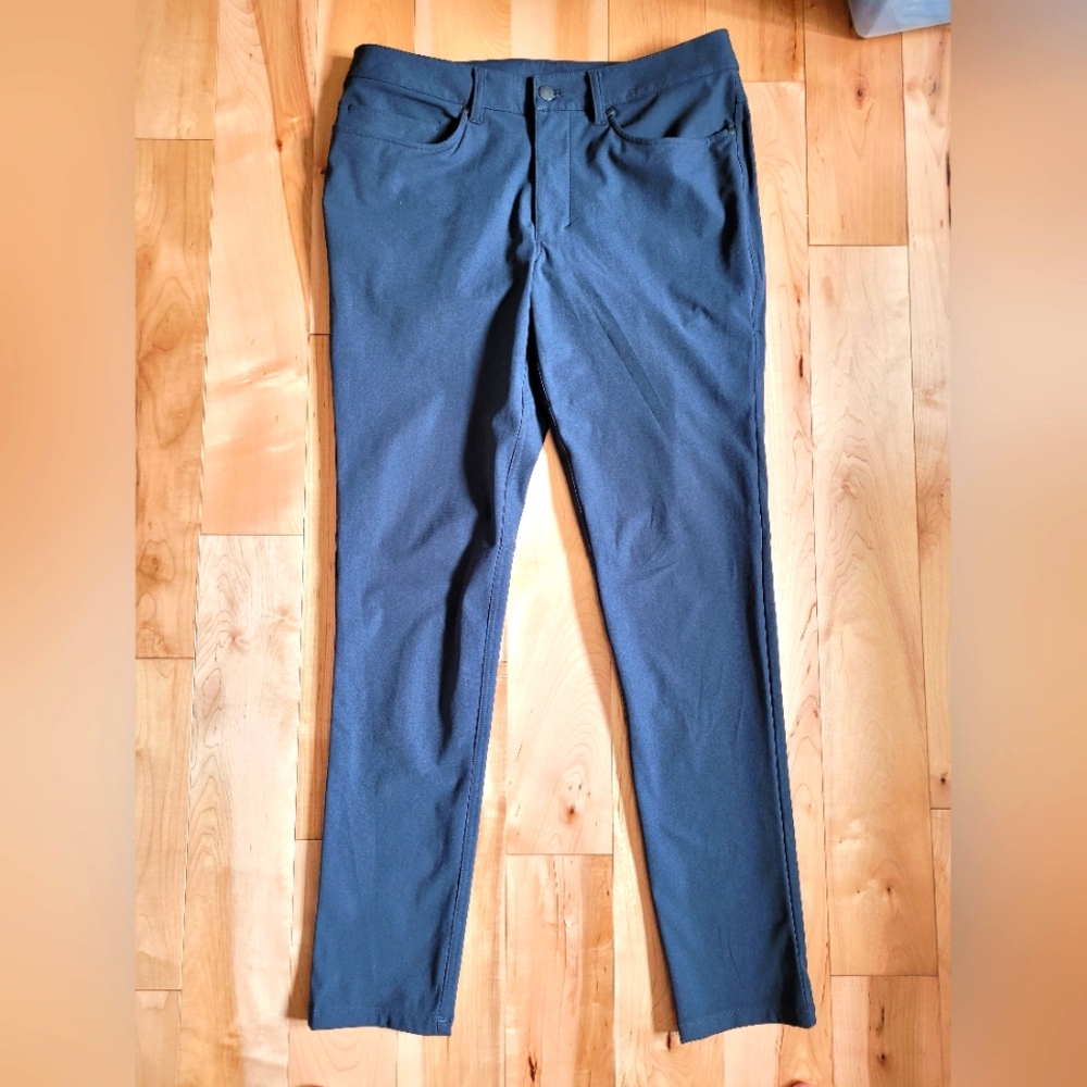 32" Lululemon ABC Pant Skinny  Warpstreme Obsidian Grey - Picture 2 of 16